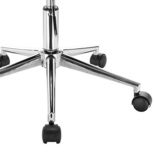 WOLTU 1x Silla de Escritorio Taburete de Trabajo Silla de Oficina Terciopelo con Ruedas Silla de Ordenador Silla Giratoria de Oficina Altura Ajustable Taburete de Trabajo Rosa BS76rs