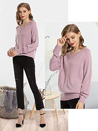 Woolen Bloom Jersey Punto Mujer Básico V Cuello Camisas Manga Larga Chaqueta de Punto Sueter Mujer Jerseys Primavera Verano Otoño Suéter