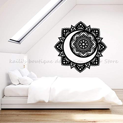 wopiaol Pegatina de Pared Mandala Budismo Lotus Moon Yoga Vinilo Decoración para el hogar Pegatinas Decoración
