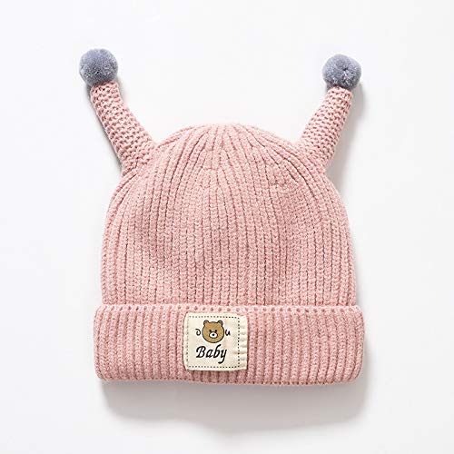 wopiaol Sombrero para niños Modelos de otoño e Invierno tentáculos de Dibujos Animados Coreanos Capucha Gorro de Lana para bebé protección para los oídos Gorro de Punto para bebé Engrosado