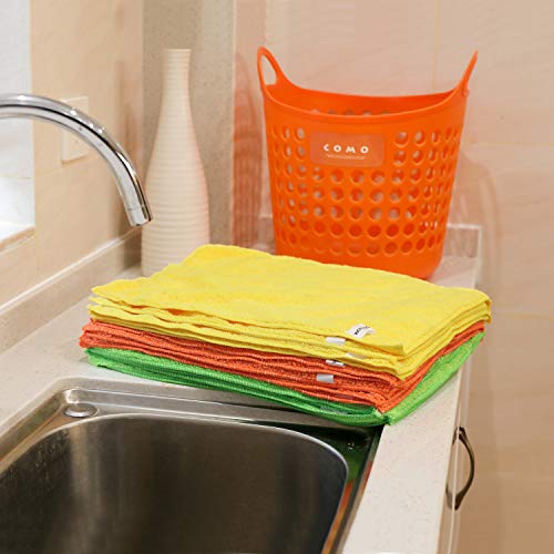 WORKPRO 30 Piezas- 3 Colores Bayetas de Limpieza Microfibra, Toallas Microfibra 80% Poliéster y 20% Poliamida para Coche y Cocina