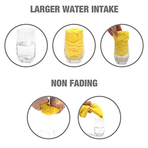 WORKPRO 30 Piezas- 3 Colores Bayetas de Limpieza Microfibra, Toallas Microfibra 80% Poliéster y 20% Poliamida para Coche y Cocina