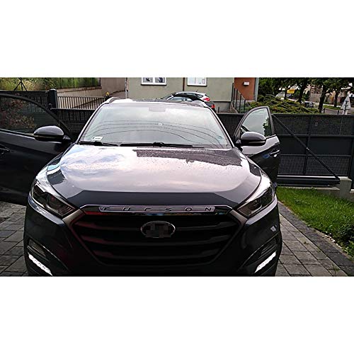 wowowa ABS Cromado Capucha Delantera Capo Parrilla Cubierta de moldura de Labios Barra de Ajuste Adorno de Malla para Hyundai Tucson 2015-2020