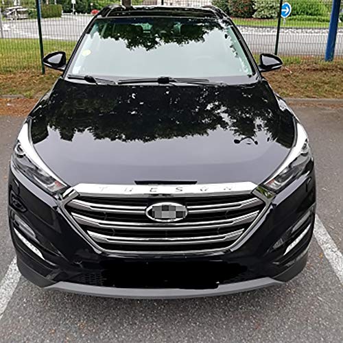 wowowa ABS Cromado Capucha Delantera Capo Parrilla Cubierta de moldura de Labios Barra de Ajuste Adorno de Malla para Hyundai Tucson 2015-2020