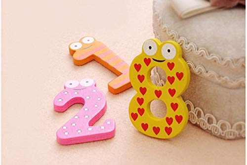 WOZOW - Imanes del frigorífico - Pegatinas para frigorífico - Imanes para Nevera - Aprendizaje temprano Educativo - Juguetes de Madera - Adhesivos de Pared - 10 Unidades