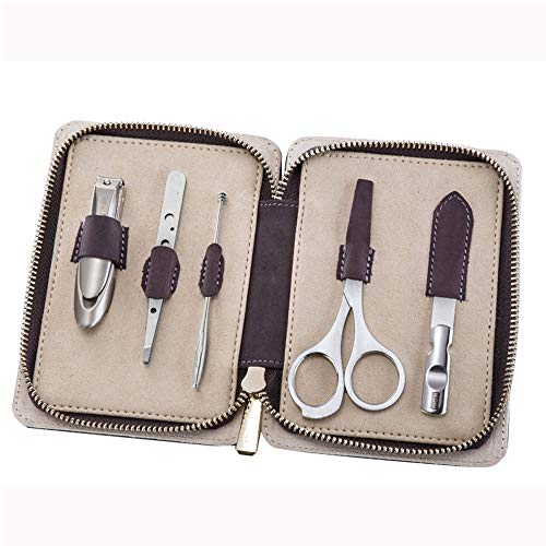 WPCBAA Kit de Corta uñas Uñas Tijera/Pinza/Pinza de Oreja/Corte de Pelo en la Nariz/Utilidad de Lima de manicura Set de Limpieza Limpiador de Herramientas Caja de Dedo del pie cortaúñas Corta