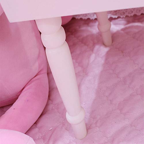 WSJIANP Tocador,Nórdico Versátil Tocador Mesa De Maquillaje,Mesa De Maquillaje con Flip Top Mirror con 5 Compartimentos De Almacenamiento,para 3-18 Años Niño Chica