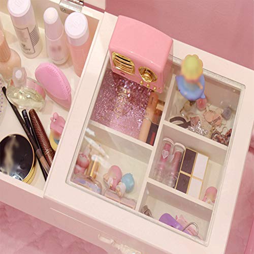 WSJIANP Tocador,Nórdico Versátil Tocador Mesa De Maquillaje,Mesa De Maquillaje con Flip Top Mirror con 5 Compartimentos De Almacenamiento,para 3-18 Años Niño Chica