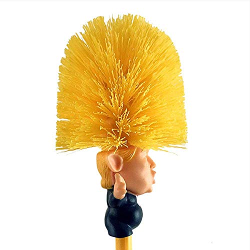 WSNFQ Cepillo de baño Donald Trump, Cepillo de baño Creativo e Interesante, Cepillo de Limpieza doméstico de Broma, Utilizado para la Limpieza Profunda del Inodoro (Me Gusta)