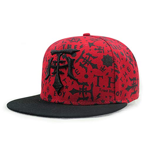 wtnhz Sombrero Masculino Hip Hop Sombrero de ala Plana Tendencia de la Moda Gorra de béisbol Hombres y Mujeres Cabeza Grande Alrededor Gorra de Baile Callejero Sombrero Plano Informal al Aire Libre