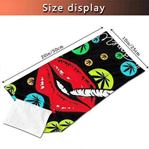 WU4FAAR - Juego de 2 pasamontañas para la cabeza, diseño de hojas de marihuana y labio ahumado