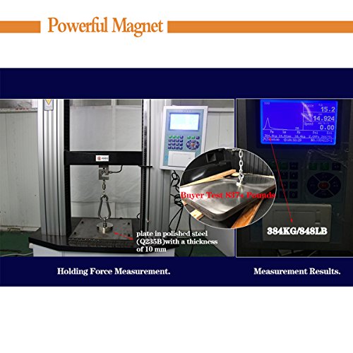 Wukong Imanes Neodimio Potentes, N52 Super Potente imán fuerza de atracción 380 Kg diámetro 90MM grosor de la 18mm imán pesca con argolla ultra potente, galvanizados y muy robusto