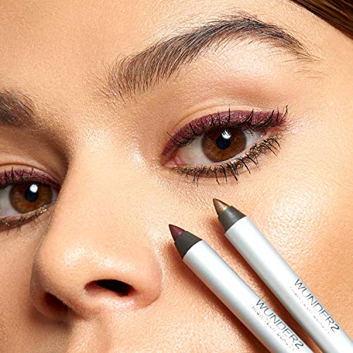 Wunder2 super-stay liners Lápices Eyeliner para un Look de Ojos Waterproof y Colorido, Color Glitter Black