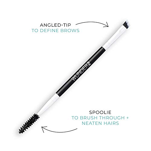 WUNDER2 WUNDERBROW Perfect BroW Set – Gel, WunderCleanse y cepillo de doble precisión, morena