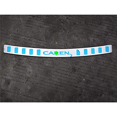WXQYR 1 Pieza de Textura de Acero Inoxidable Exterior del Maletero Parachoques pie de Ajuste del umbral de la Puerta Trasera Placa de protección antirrayas para kia carens 2013-2019 Car-Styling