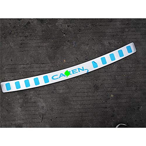 WXQYR 1 Pieza de Textura de Acero Inoxidable Exterior del Maletero Parachoques pie de Ajuste del umbral de la Puerta Trasera Placa de protección antirrayas para kia carens 2013-2019 Car-Styling