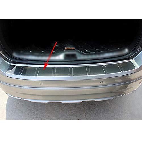 WXQYR 1 unid Textura de Acero Inoxidable Exterior del Parachoques del Maletero del pie de la Puerta Trasera de la Placa de protección antiarañazos para Volvo XC60 2009-2014