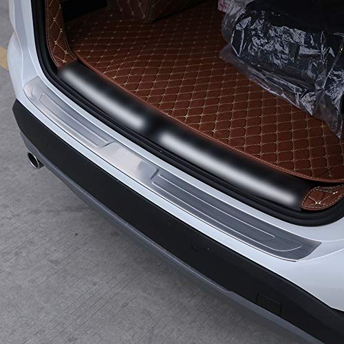 WXQYR 1 unid Textura de Acero Inoxidable Exterior del Parachoques del Maletero del pie de la Puerta Trasera de la Placa de protección antiarañazos para X1 F48 2016-17