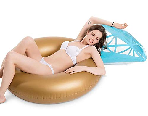 WYFDM Anillo de Diamante Inflable Flotador para Piscina - Anillo de Compromiso Fiesta de Despedida de Soltera Estagador de natación al Aire Libre Salón Flotante para Adultos y niños