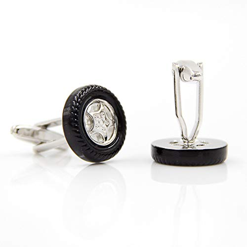 WYLCDGEOO Fashion Car Tire Factory Los Hombres de Negocios de Manga de uñas de Metal Gemelos