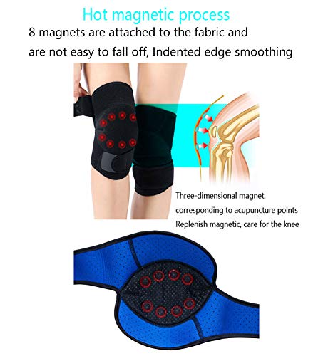 WYSDD Rodillera Autocalentable De Turmalina, 1 Par De Rodillera Ajustable con Terapia De Imán De Turmalina, Adecuada para La Osteoartritis De Rodilla, Hiperplasia Ósea