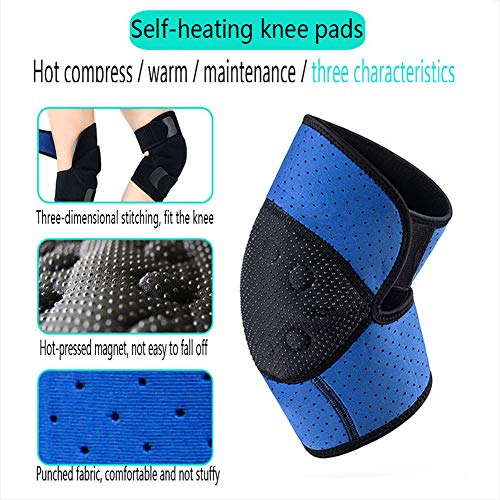 WYSDD Rodillera Autocalentable De Turmalina, 1 Par De Rodillera Ajustable con Terapia De Imán De Turmalina, Adecuada para La Osteoartritis De Rodilla, Hiperplasia Ósea