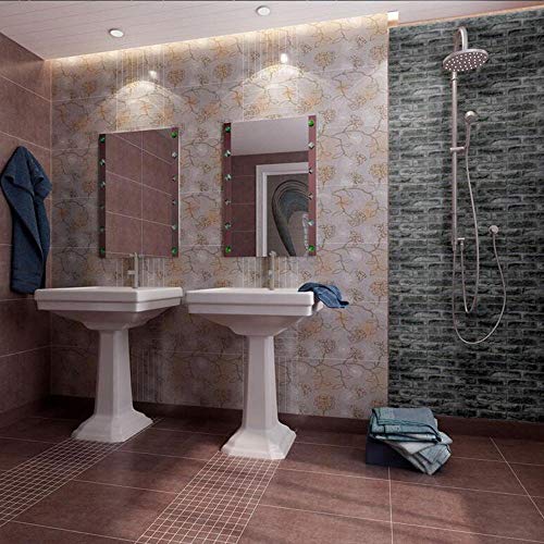WZC Papel tapiz creativo- Papel tapiz 1 * 0.6M Más grueso Autoadhesivo Mosaicos 3D impermeables Patrón de ladrillo Etiqueta de la pared Sala de estar Dormitorio Fondo Decoración de