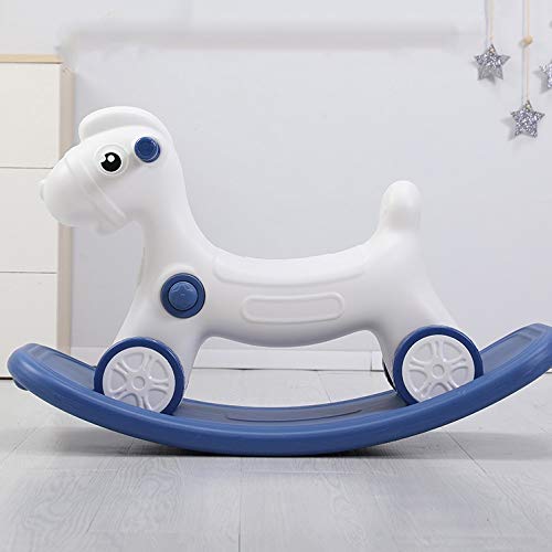 WZHZJ Caballo de oscilación bebé de un año de Madera for niños Caballo Viejo bebé Regalo Deslizante de Doble Uso Multifuncional del Caballo de oscilación Yo Yo Coche
