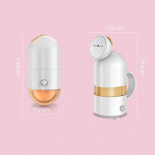 WZP-Vaporizador de Mano Tipo cápsula, Vaporizador de Ropa Elimina Arrugas/Vapor/Suaviza/Limpia/Desinfecta, para el hogar, Viajes, Calentamiento rápido,Rosado