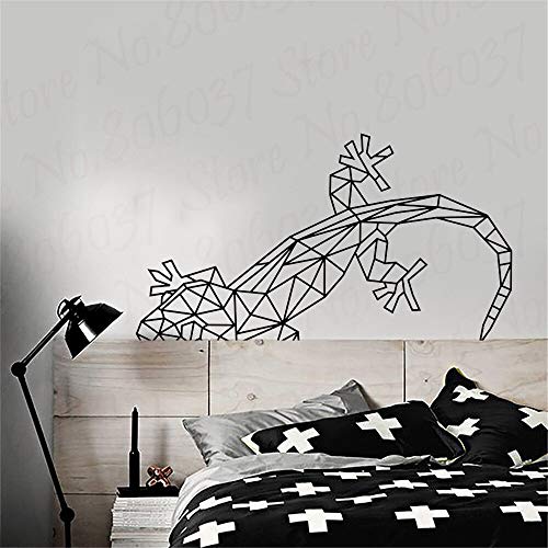 wZUN Calcomanía geométrica de camaleón para Pared, habitación de niño, Animal, calcomanía de Pared extraíble, decoración de Vinilo para Dormitorio, 85X46 cm