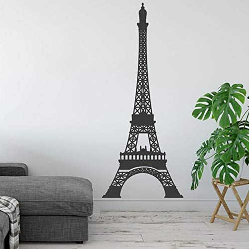 wZUN Decoración de la Pared de la Torre Eiffel decoración de la habitación del Tema de París decoración del hogar Mural extraíble de Vinilo 68X28cm