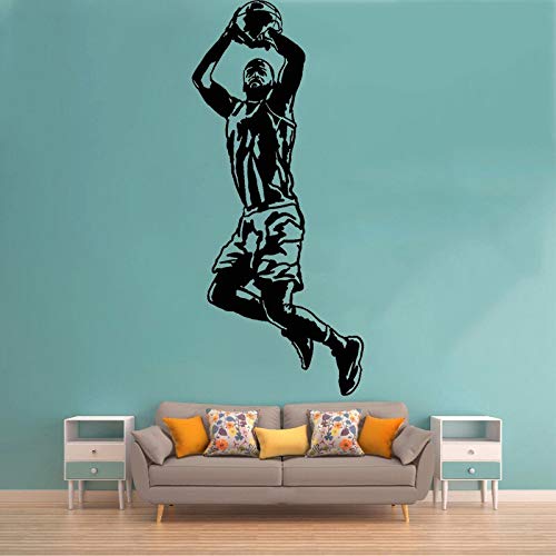 wZUN Jugador de Baloncesto Pegatinas de Pared decoración de la habitación de los niños calcomanías de Vinilo extraíble decoración del hogar Mural 42X93cm