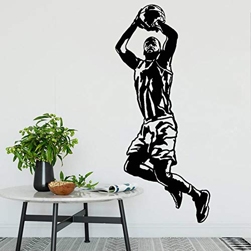 wZUN Jugador de Baloncesto Pegatinas de Pared decoración de la habitación de los niños calcomanías de Vinilo extraíble decoración del hogar Mural 42X93cm