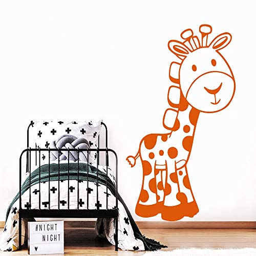 wZUN Pegatinas de Pared de Dibujos Animados de Jirafa Sala de niños Sala de Estar decoración del hogar calcomanías de Arte de Vinilo 33x61cm