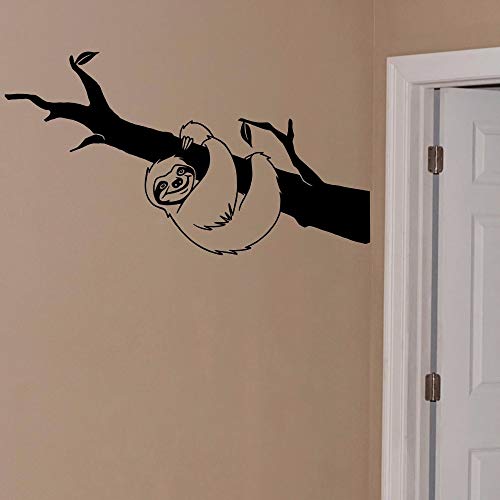 wZUN Pereza Creativa en Rama Vinilo Tatuajes de Pared Decoración para el hogar Puerta Arte Mural Etiqueta de la Pared extraíble 69x38cm