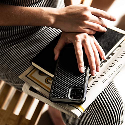 X-Doria Defense Lux Series, iPhone 11 Pro MAX Case - Military Grade Drop Tested, Anodized Aluminum, TPU, and Polycarbonate Protective Case for Apple iPhone 11 Pro MAX, (Black Carbon Fiber)