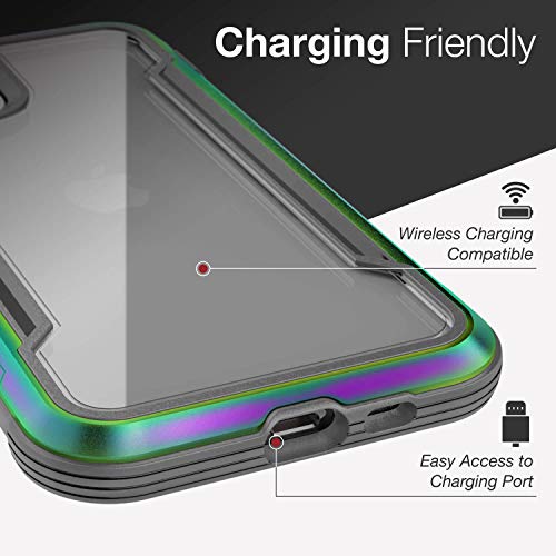 X-Doria Defense Shield Series, iPhone 11 Pro Case - Military Grade Drop Tested, Anodized Aluminum, TPU, and Polycarbonate Protective Case for Apple 11 Pro, (Iridescent)