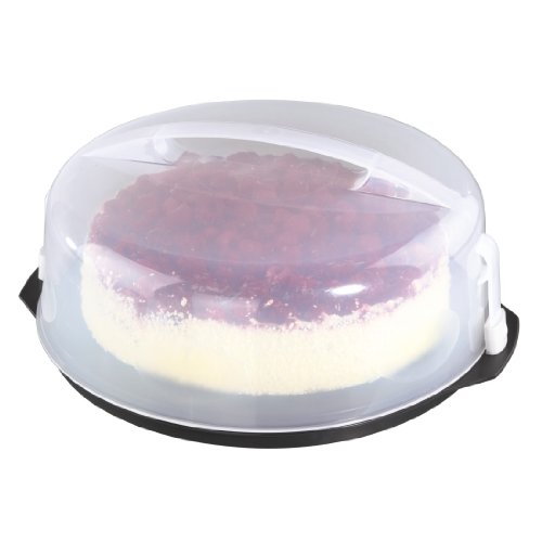 Xavax 00111514 - Recipiente para conservar y transportar tartas, Antracita/Transparente, Ø 31.5 cm