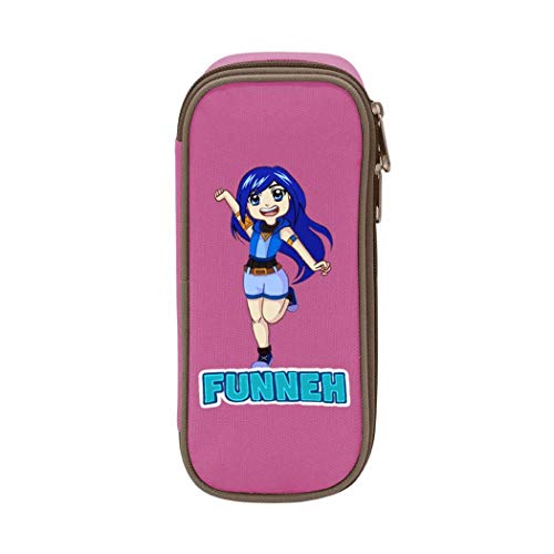 XCNGG Bolsa de papelería estuche estuche para lápices Its-Funneh Pen Bag Large Capacity Student Stationery Bag Pencil Case Dual Zippers