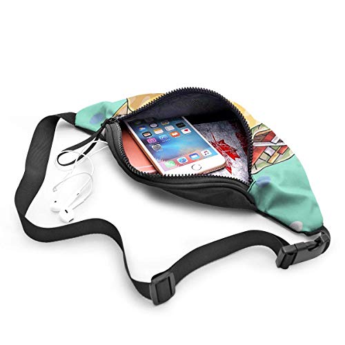 XCNGG Bolso de cintura corriente bolso de cintura de ocio bolso de cintura bolso de cintura de moda Tortilla Dog Fanny Packs for Women and Men Waist Bag Adjustable Belt for Outdoors Workout, Traveling