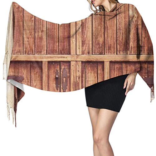 XCNGG Bufanda con flecos de cachemira de imitación chal bufanda larga de moda Women Scarves Rustic Battered Stone House Cashmere-like Shawl Stole Scarf