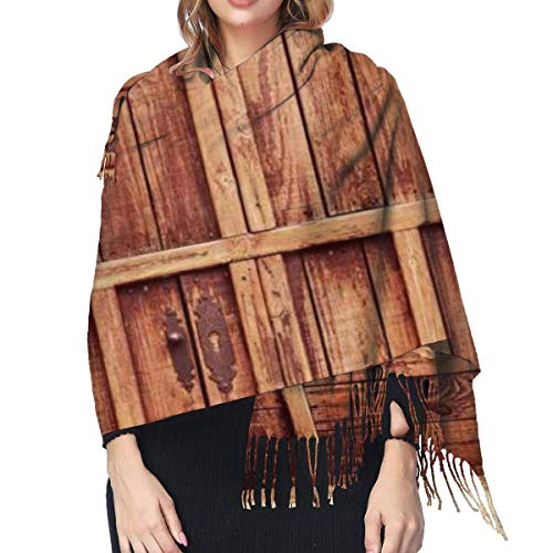 XCNGG Bufanda con flecos de cachemira de imitación chal bufanda larga de moda Women Scarves Rustic Battered Stone House Cashmere-like Shawl Stole Scarf
