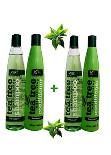 Xhc - Árbol de té hidratante champú para el cabello volumen, brilla & limpieza 400 ml