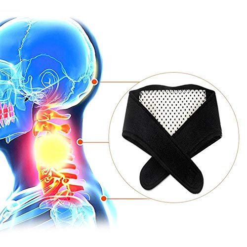 XIANL CinturóN para El Cuello Forro Autocalentable Magnetoterapia Papel De Envolver Tira Protectora para El Cuello Soporte CinturóN De Masaje para El Cuidado De La Salud