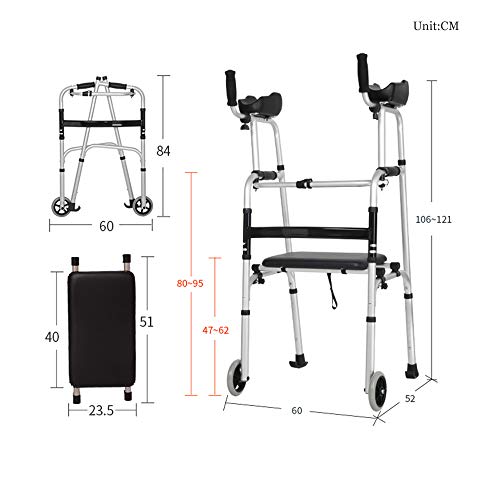 XIANWEI Caminante Plegable Andador De Aluminio para El Hogar Soporte De Extremidades Inferiores