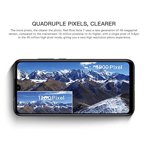 Xiaomi Redmi Note 7 Smartphones de 6.3'' Pantalla Completa, 3GB RAM + 32GB ROM, Snapdragon 660 procesador Octa-Core, 13MP Delantero y 48MP + 5MP Doble cámara Trasera Teléfonos móviles (Negro)