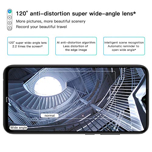 Xiaomi Redmi Note 8 Teléfono 4GB RAM + 128GB ROM, Pantalla Completa de 6.3”, Procesador Snapdragon 665 Octa-Core, 13MP Frontal y 48MP AI Cuatro Cámara Trasera Móviles Versión Global (Negro).