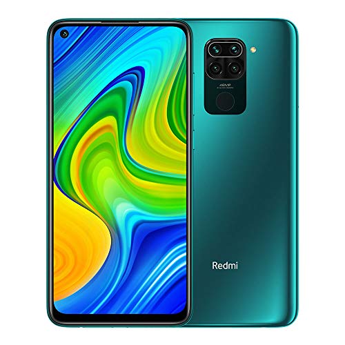 Xiaomi Redmi Note 9 - Smartphone de 6.53” FHD (DotDisplay, 4 GB RAM, 128 GB ROM, cámara Quad de 48 MP, Hotshot 3.5 mm, Headphone Jack, batería de 5020 mAh) Forest Green