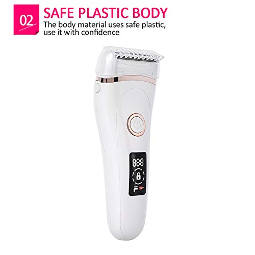 XIJING Afeitadora eléctrica para Damas - Depiladora portátil sin Afeitar húmeda y Seca USB Recargable sin Dolor para la Cara Línea de Bikini de axila de Pierna
