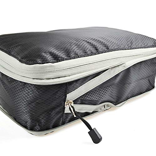 Xin Hai Yuan 3 Unids/Set Maleta De Viaje Organizador De Equipaje Bolsa De Almacenamiento Ziplock Colgante Cubos De Embalaje De Compresión De Ropa,Azul